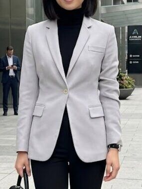 Emporio Armani Made in Italy Light Grey Tailored Blazer - Size 38 IT